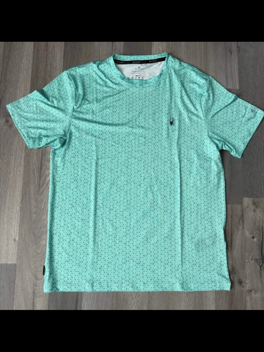 Spyder Men’s Mint Green Short Sleeve Swim Rash Guard